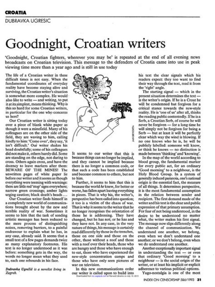 Famous Croatian Writers