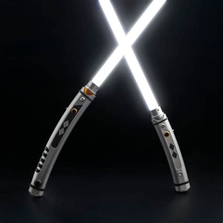 How did Ahsoka Tano get her white lightsabers?