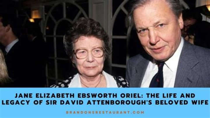 Jane Elizabeth Ebsworth Oriel Biography; Obituary And Cause Of Death Of David Attenborough’s Wife