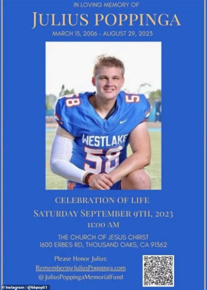 Julius Poppinga Dies of Shortness of Breath – Weslake High Football Player