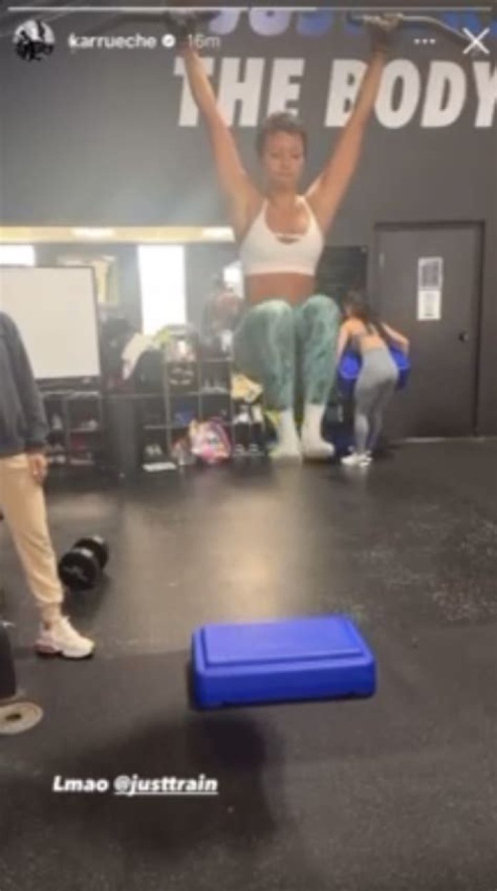 Karrueche Tran In Two-Piece Workout Gear Shares Core Workout