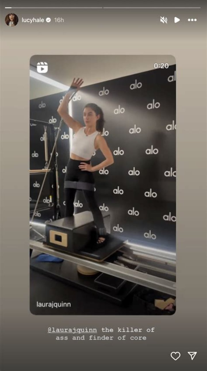Lucy Hale in Workout Gear Goes Gluts and Core Workout