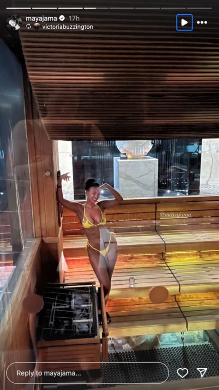 Maya Jama Shows Off Fit Figure From the Sauna