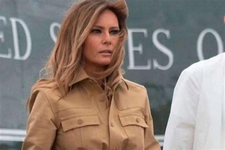 Melania Trump Stuns In Stella McCartney Dress And Carries Hermes Birkin Bag