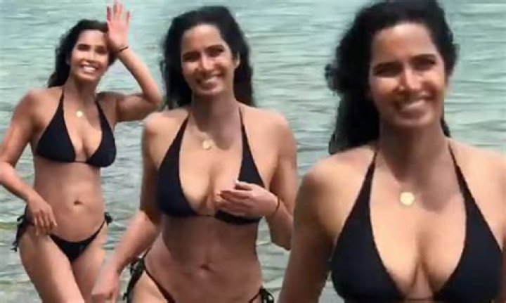 Padma Lakshmi in Little Green Dress Stuns While Drinking Milkshake — Celebwell