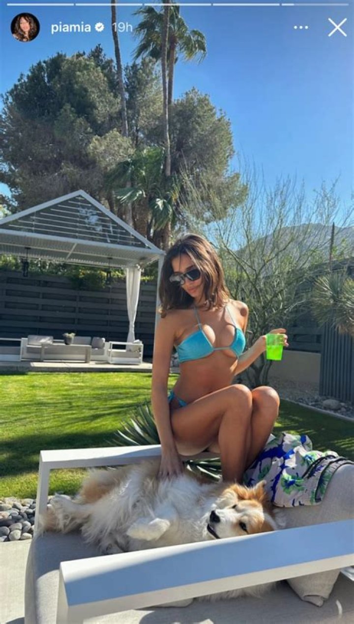 Pia Mia in Bathing Suit Poses Poolside — Celebwell