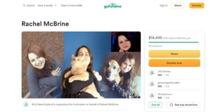 GoFundMe; Rachel Mcbrine Obituary, Dana-Farber Cancer Institute Employer