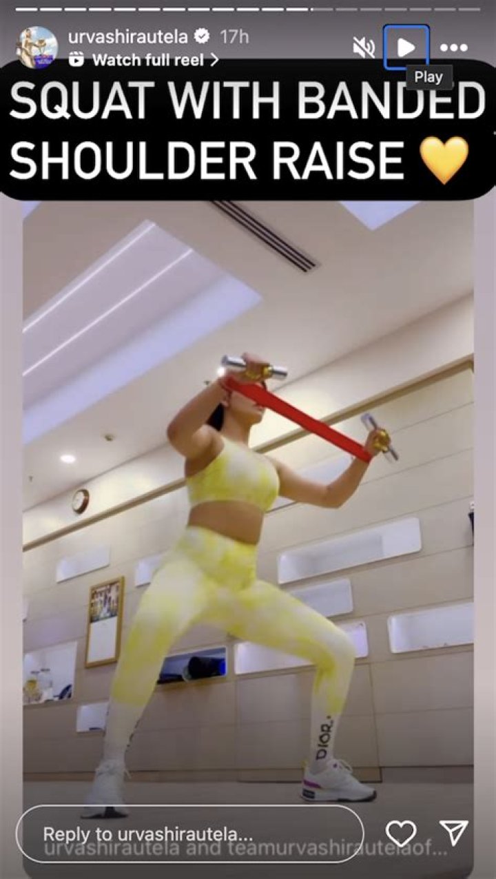 Urvashi Rautela in Workout Gear Says "Thanks a Million"